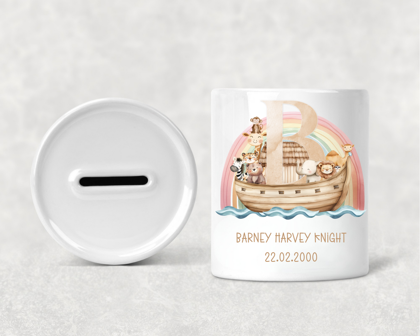 Personalised Noahs Ark Money Box