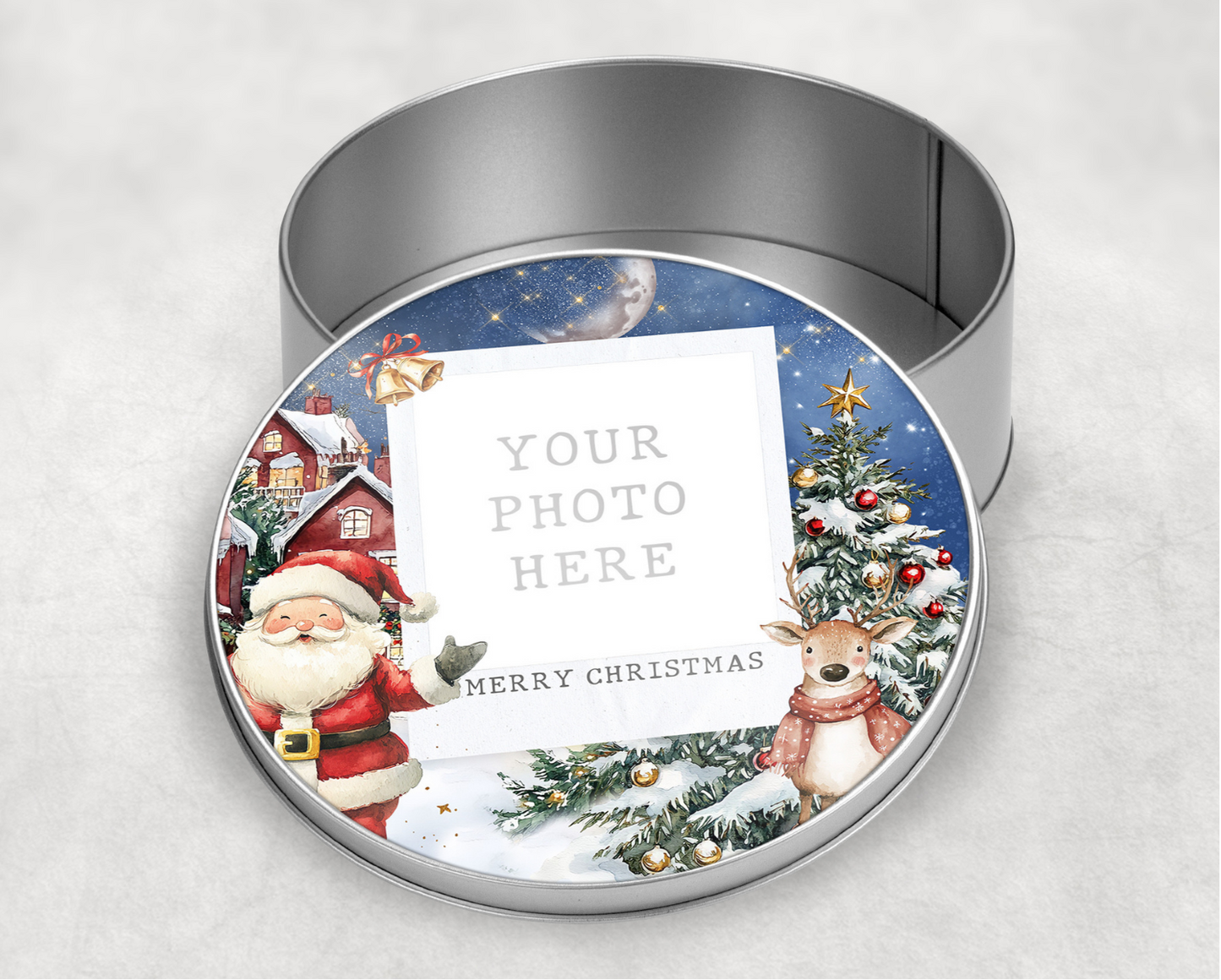 Personalised Family Photo Christmas Treat Tin