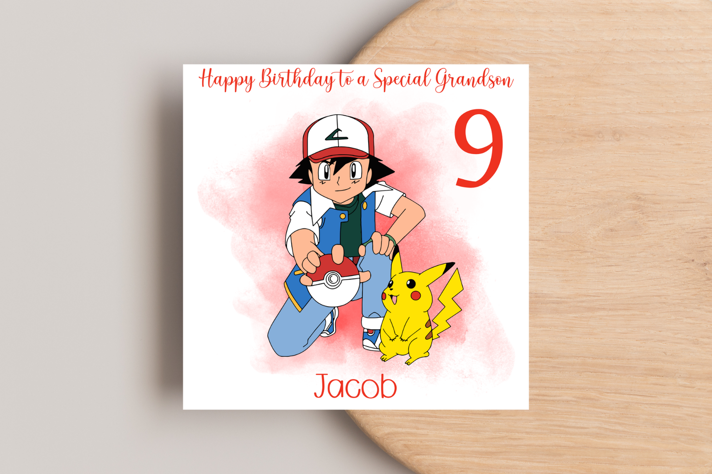 Personalised Pokemon Birthday Card