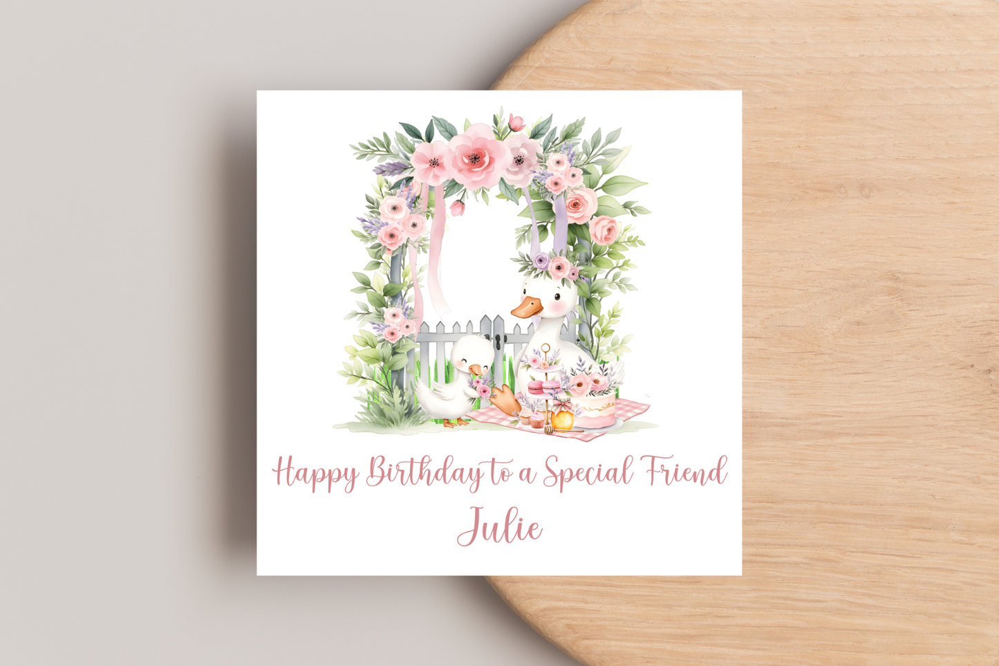 Personalised Goose Birthday Card