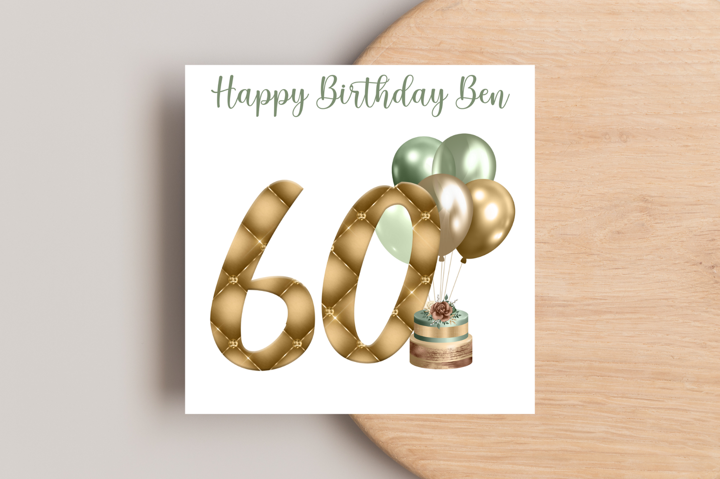 Personalised Golden Milestone Birthday Card
