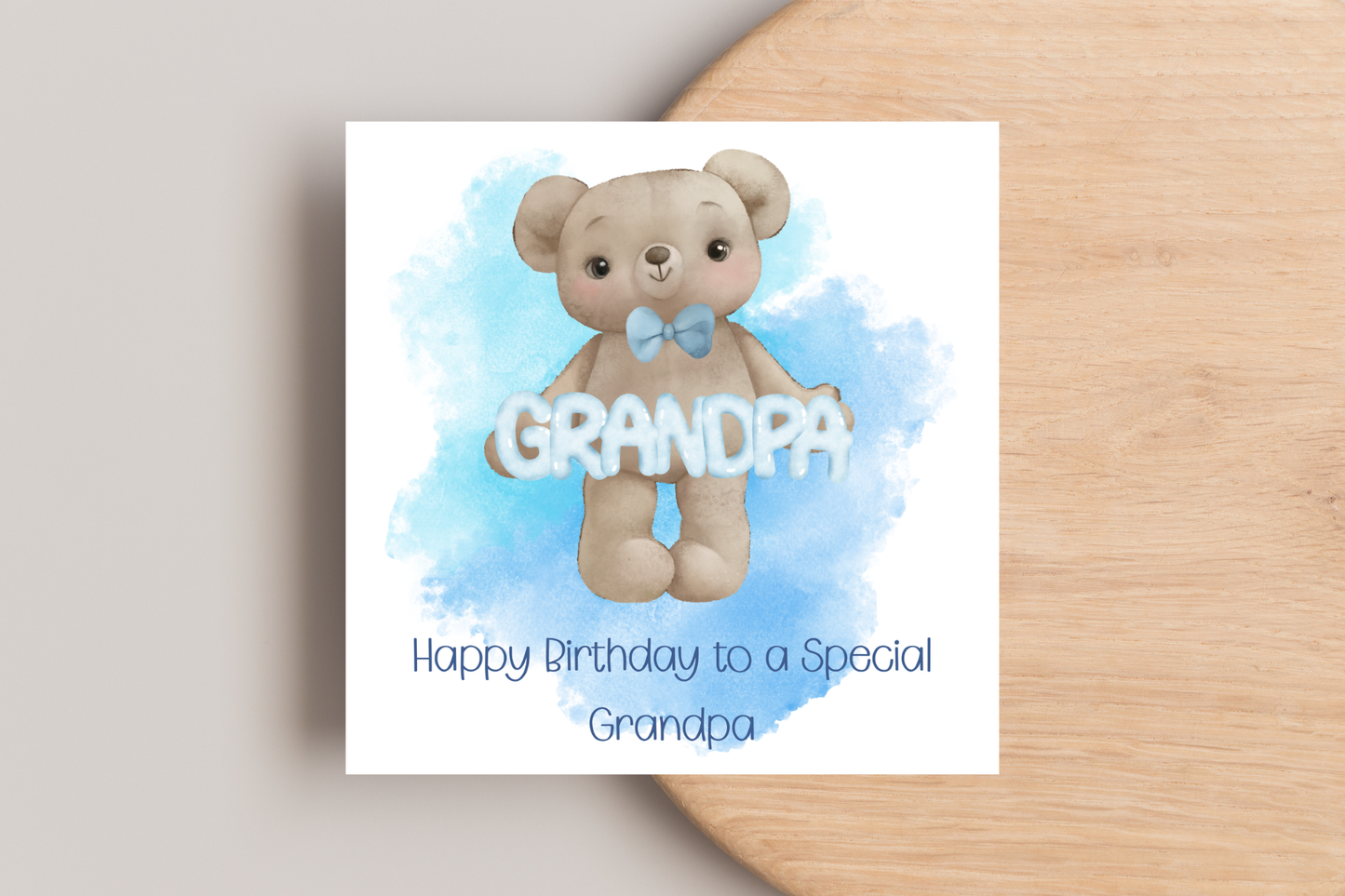 Teddy Bear Birthday Card for Grandad