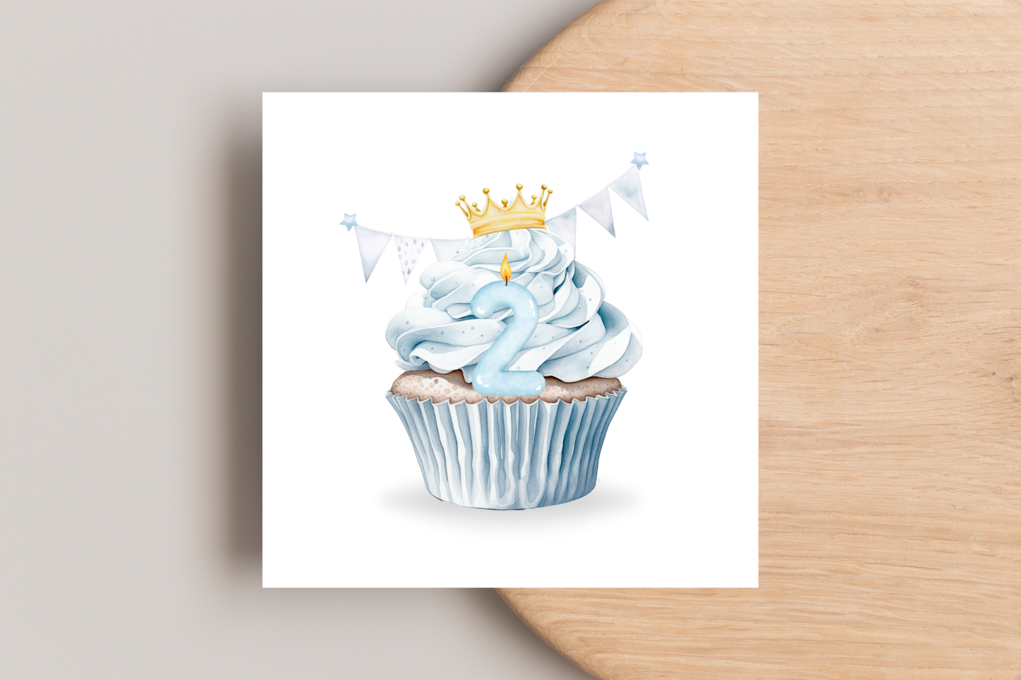 Prince Cupcake Birthday Card
