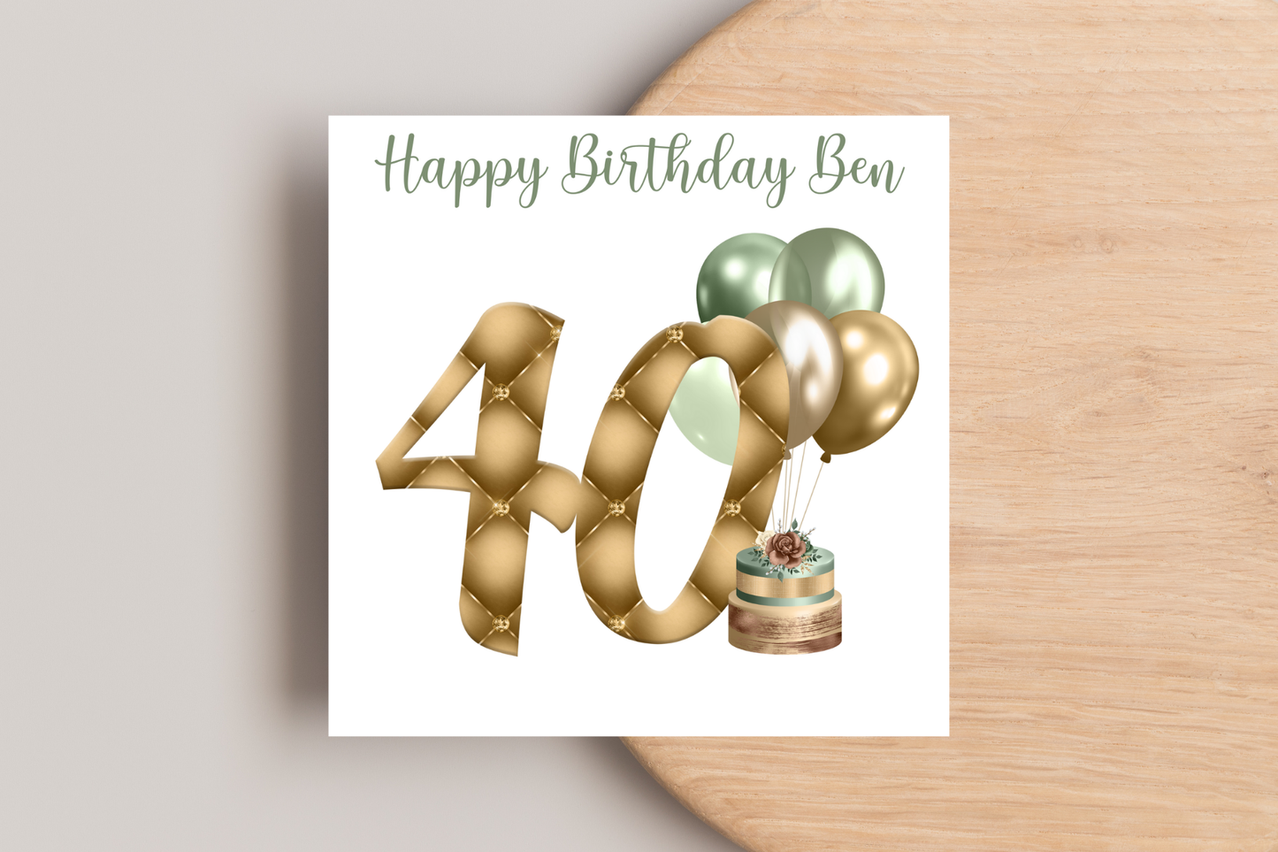 Personalised Golden Milestone Birthday Card