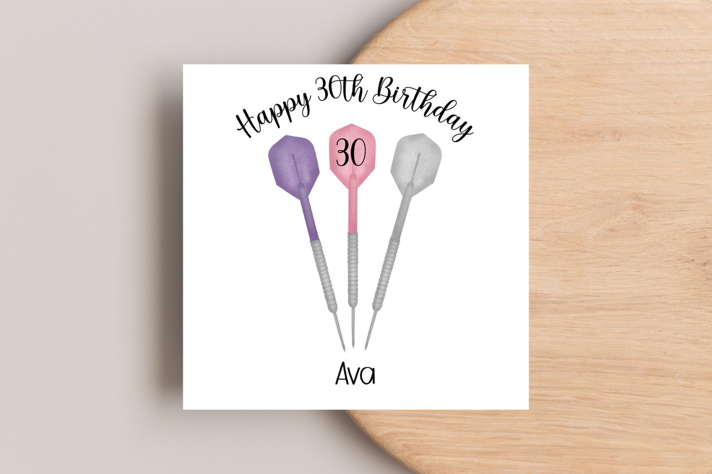 Personalised Darts Birthday Card