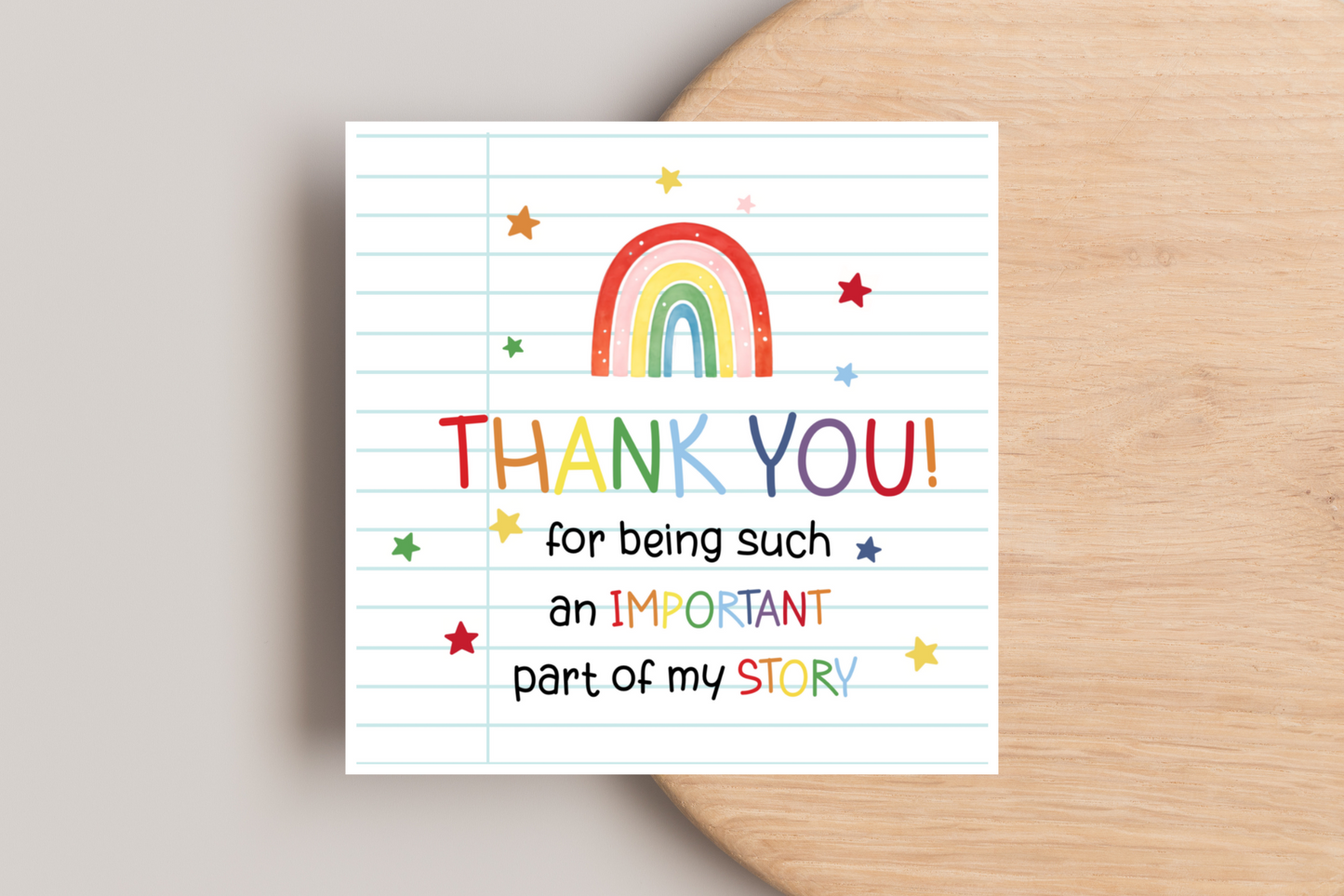 Thank You For Being an Important Part Of My Journey Card