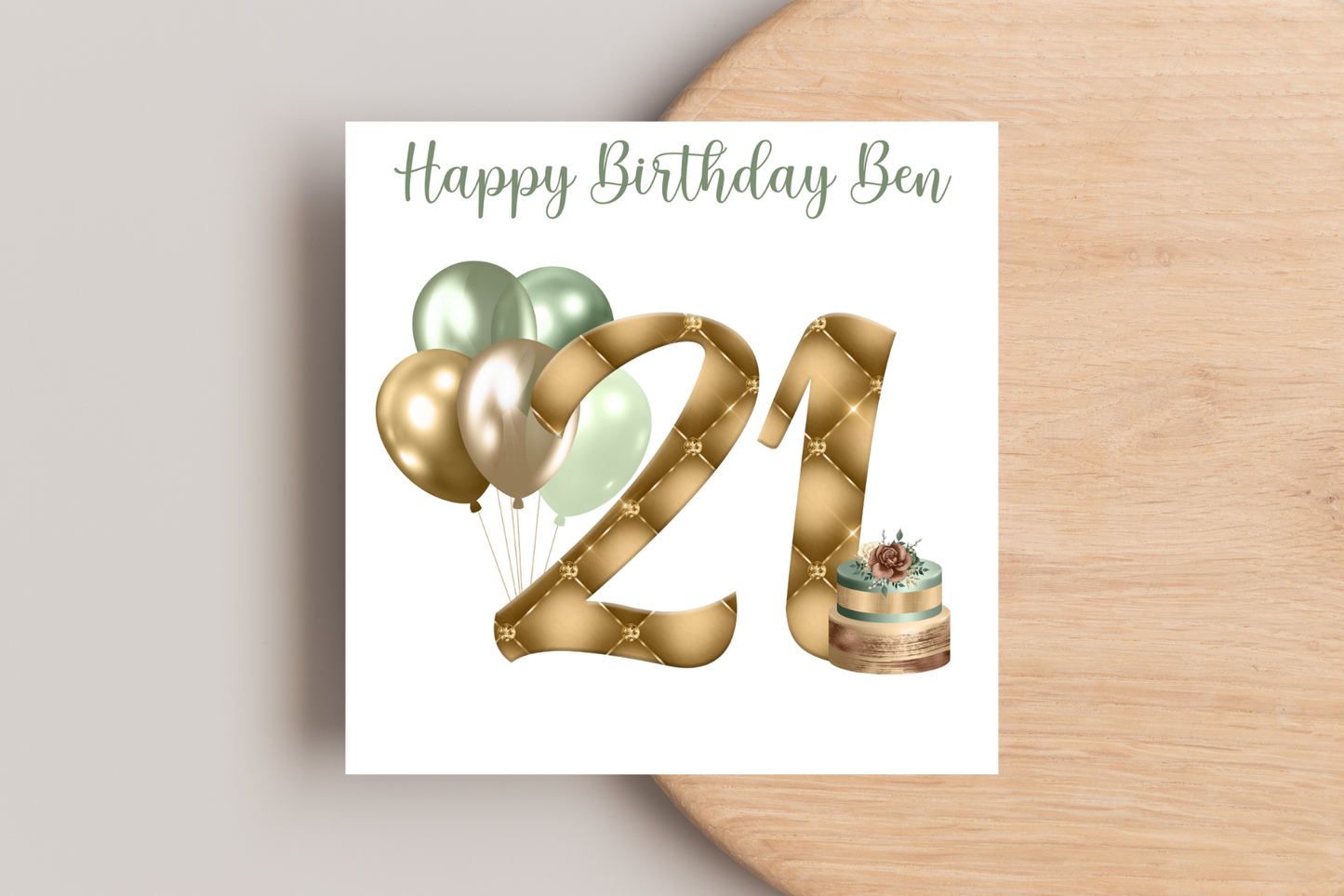 Personalised Golden Milestone Birthday Card