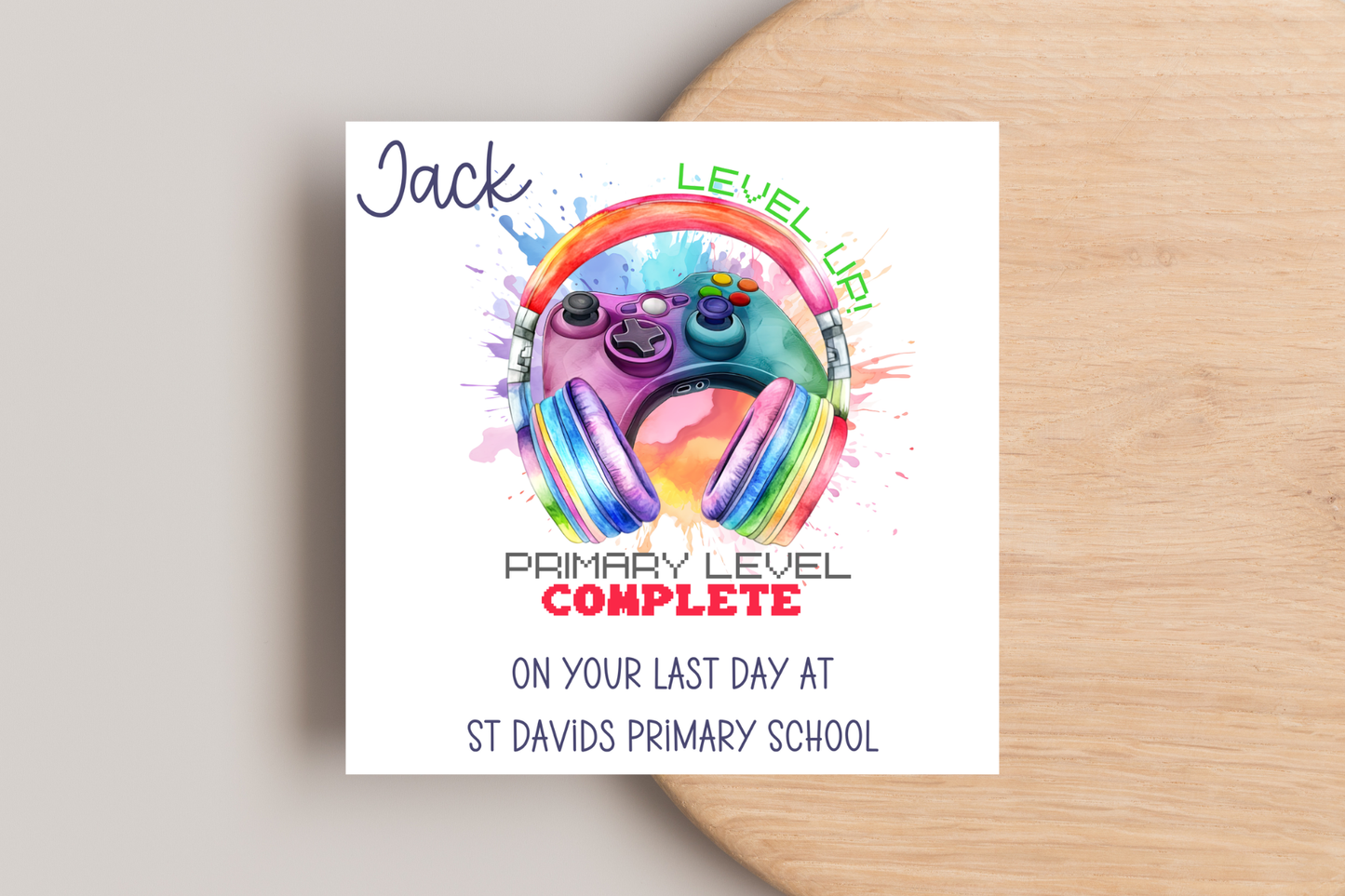 Personalised Primary Level Complete School Leavers Card