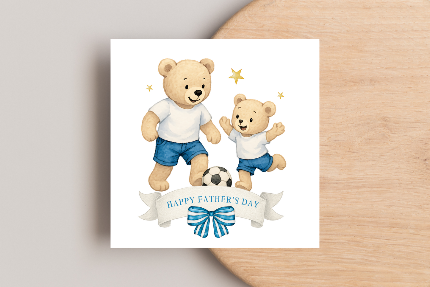 Football Bears Father's Day Card