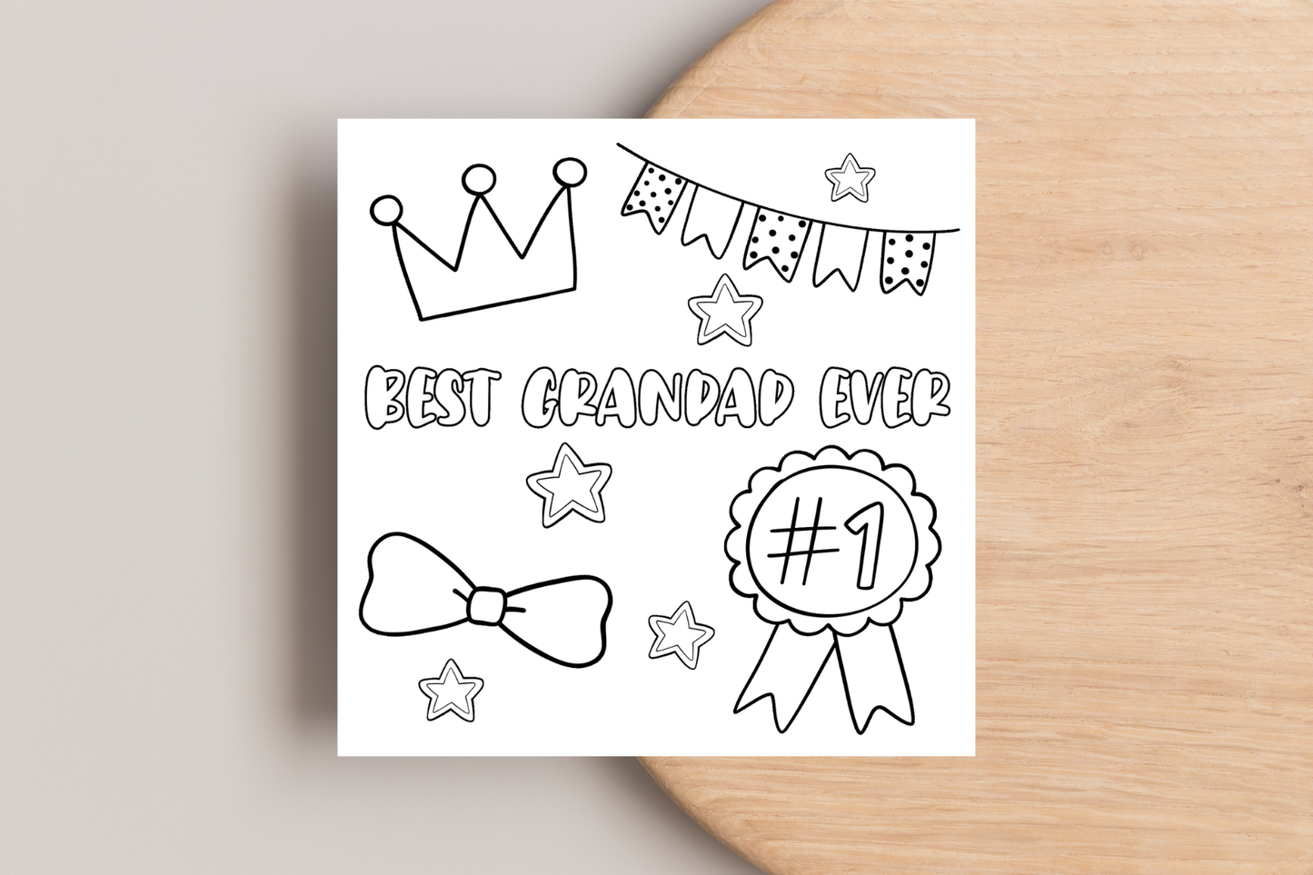 Best Grandad Colour In Card