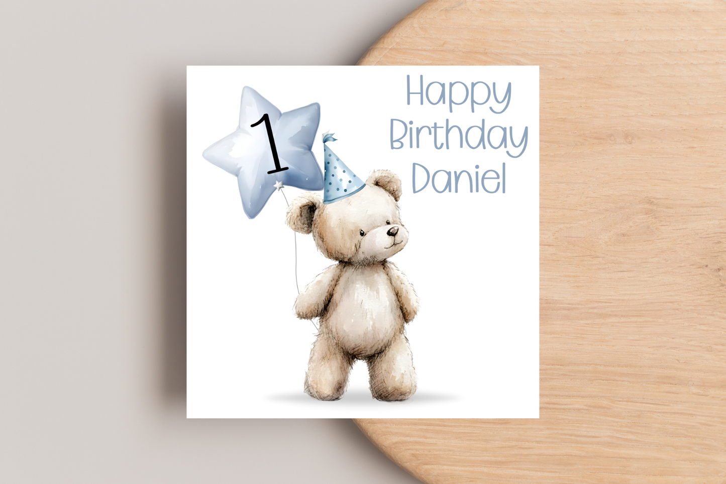 Personalised Bear Birthday Card