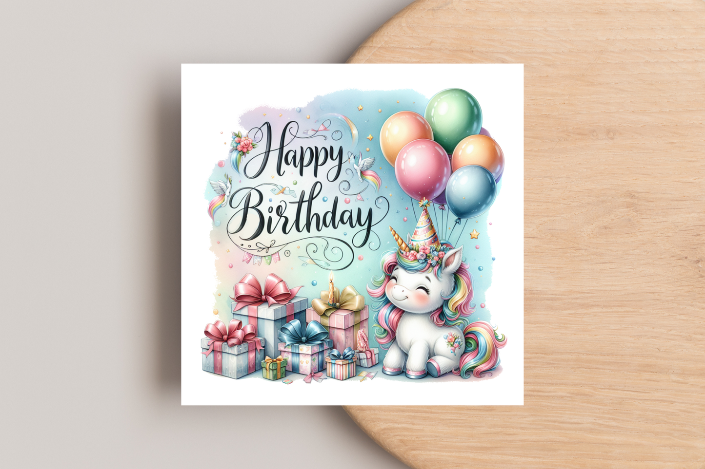 Unicorn Birthday Card