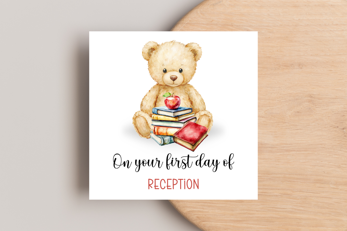 Personalised Bear First Day of School Card
