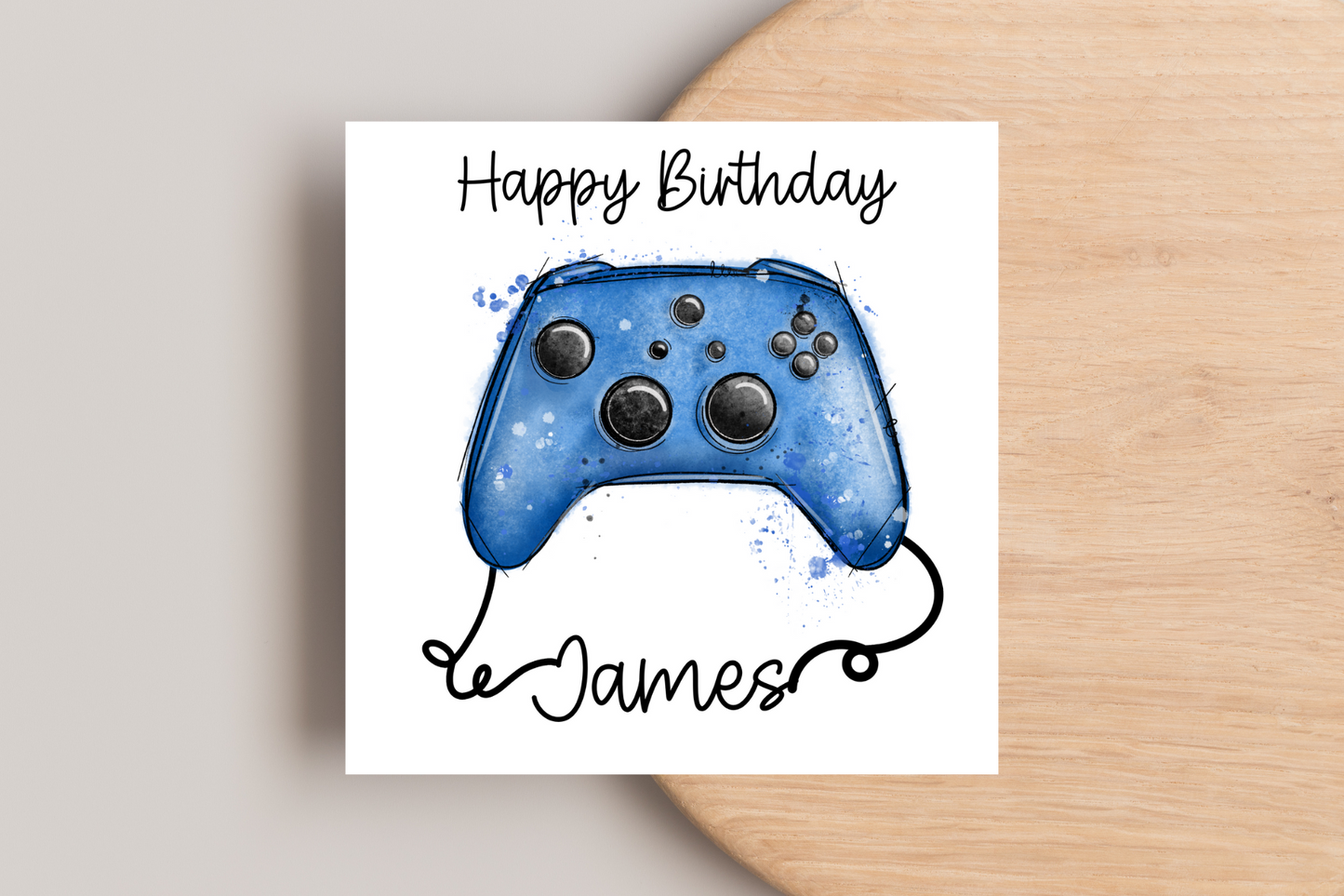 Personalised Gaming Controller Birthday Card
