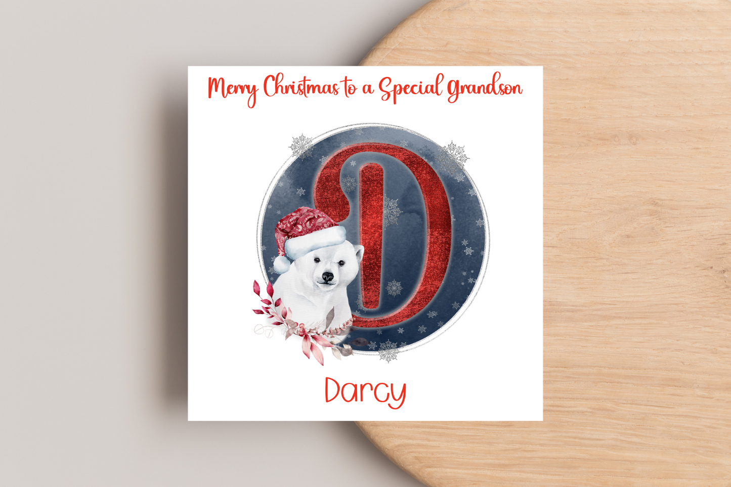 Personalised Polar Bear Christmas Card