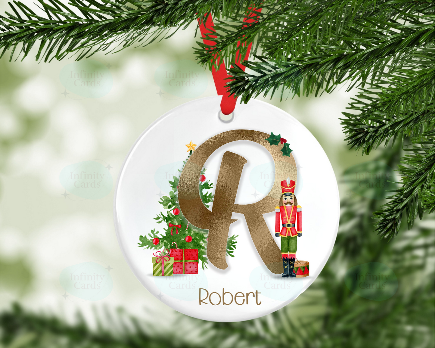 Personalised Nutcracker Initial Christmas Tree Decoration