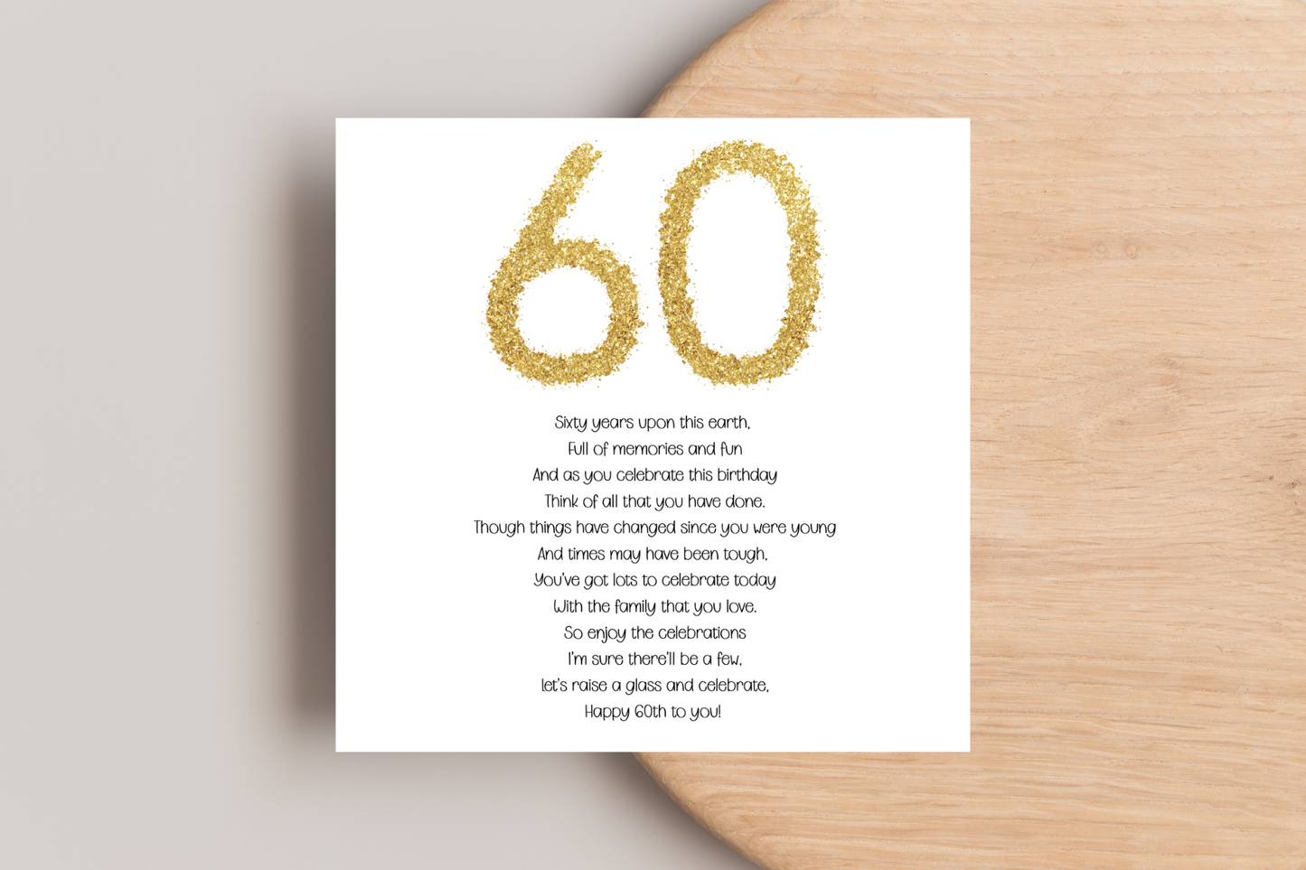 60th Birthday Card for him