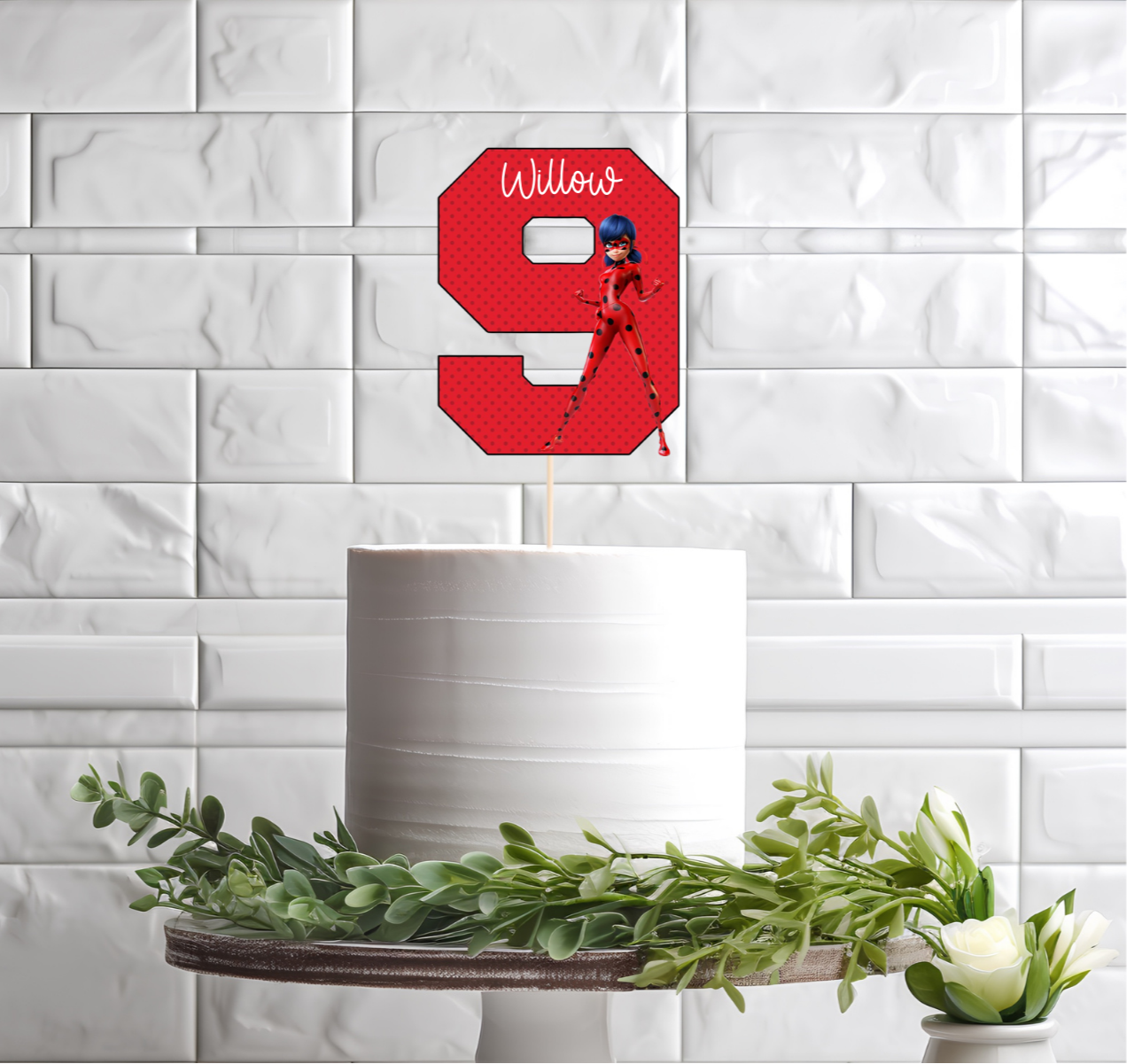 Personalised Miraculous Ladybug Cake Topper