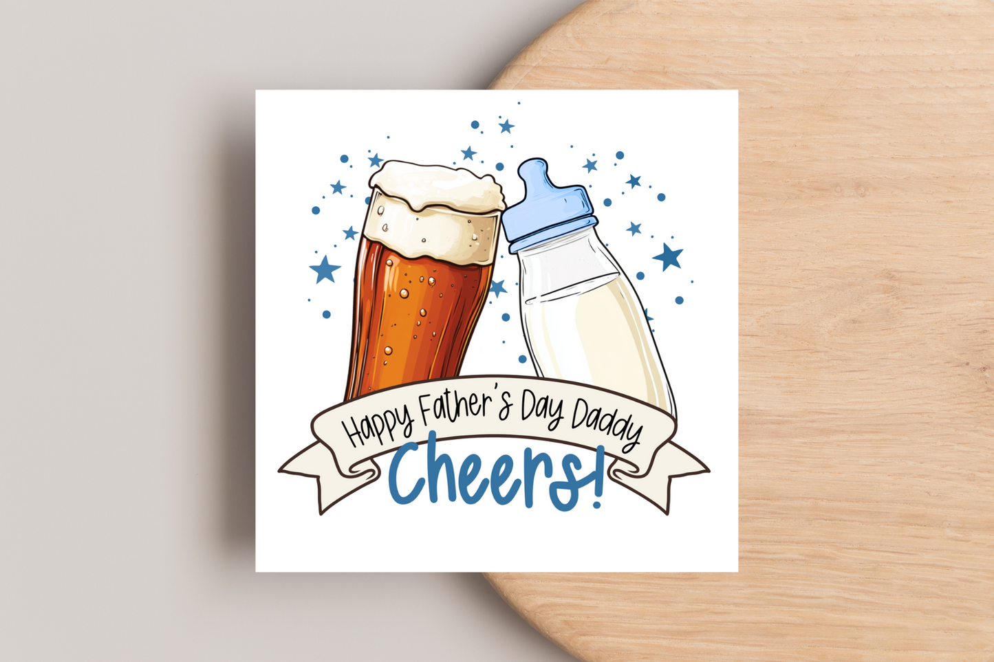 Cheers Beer and Milk Father's Day Card