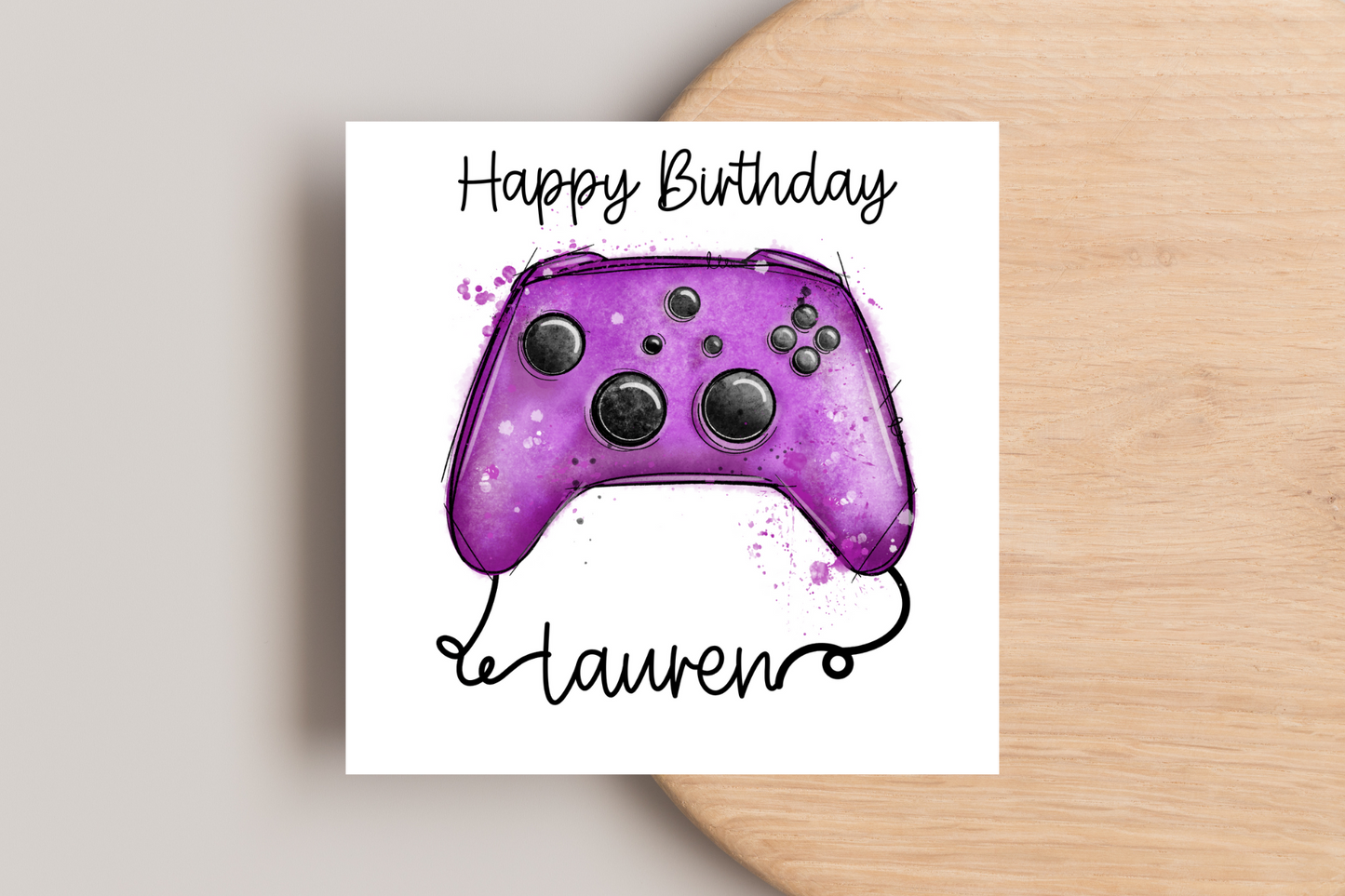 Personalised Gaming Controller Birthday Card