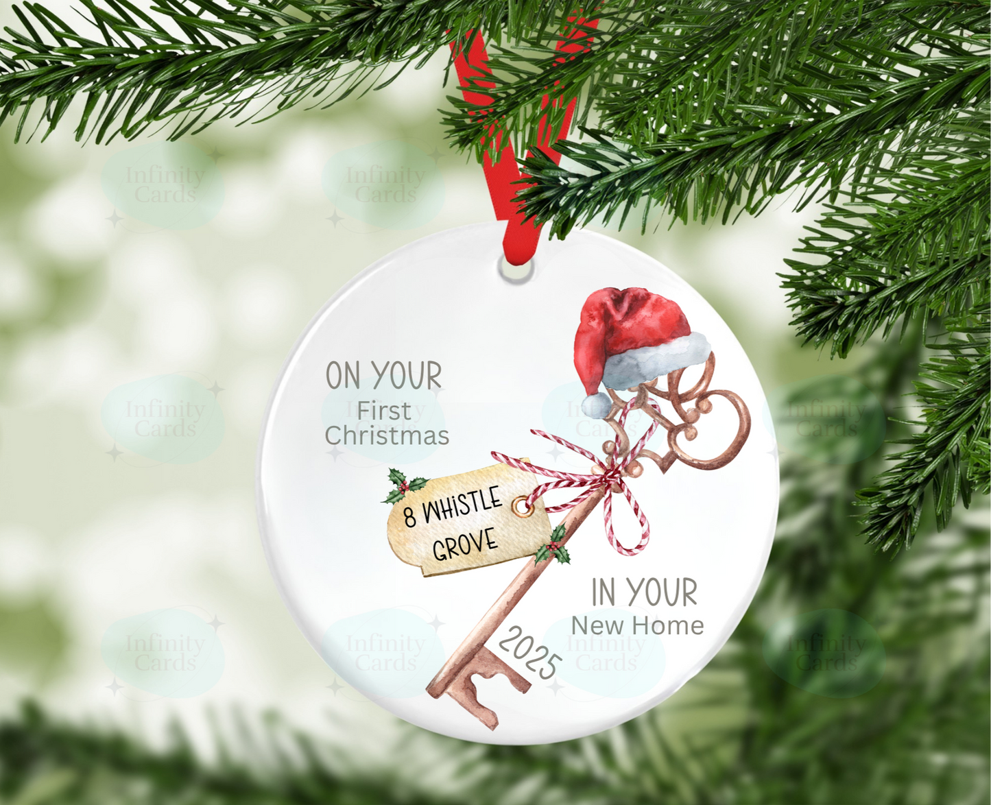 Personalised On Your First Christmas in Your New Home Christmas Tree Decoration
