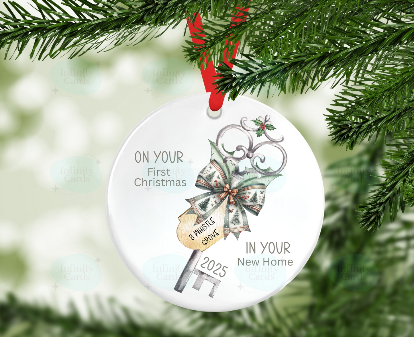 Personalised On Your First Christmas in Your New Home Christmas Tree Decoration