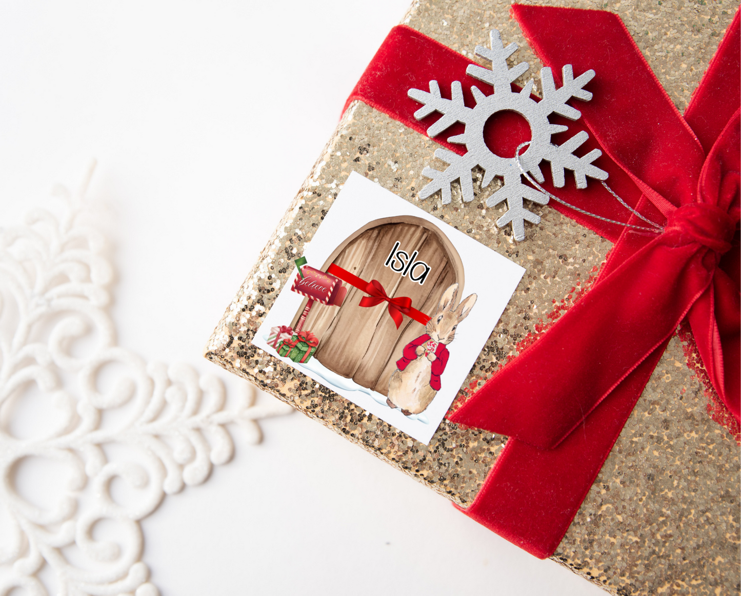 Personalised Peter Rabbit Christmas Present Labels