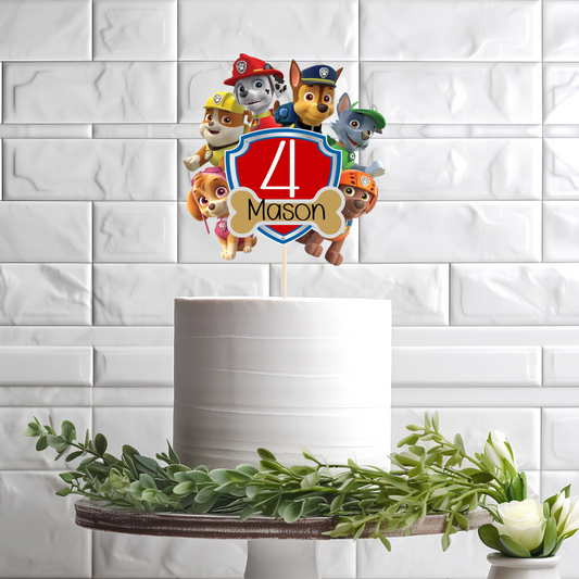Personalised Paw Patrol Cake Topper