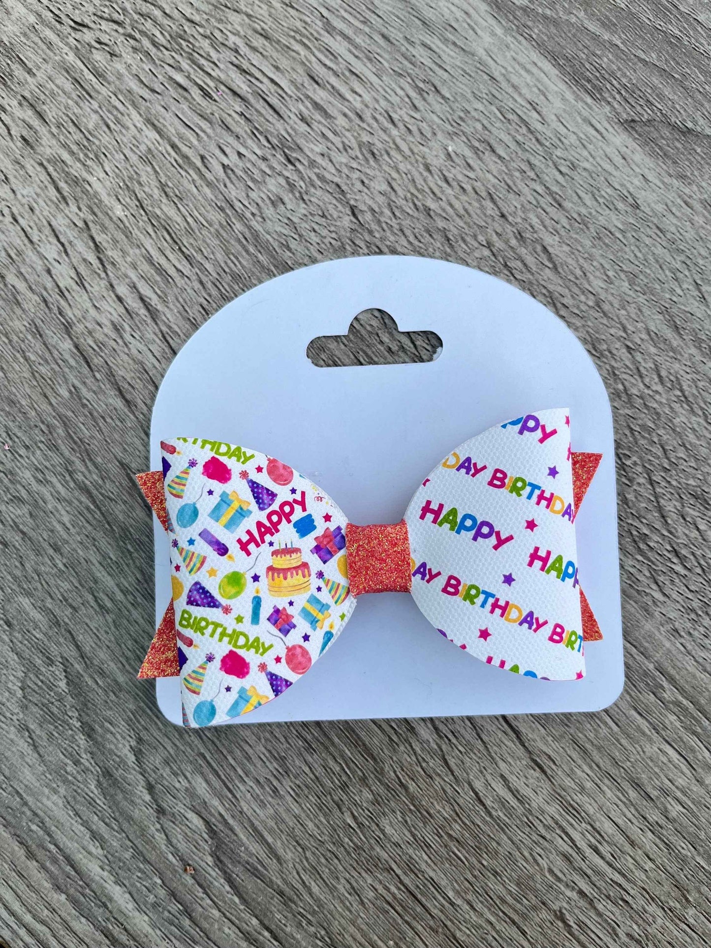 Happy Birthday Girls Hair Bow