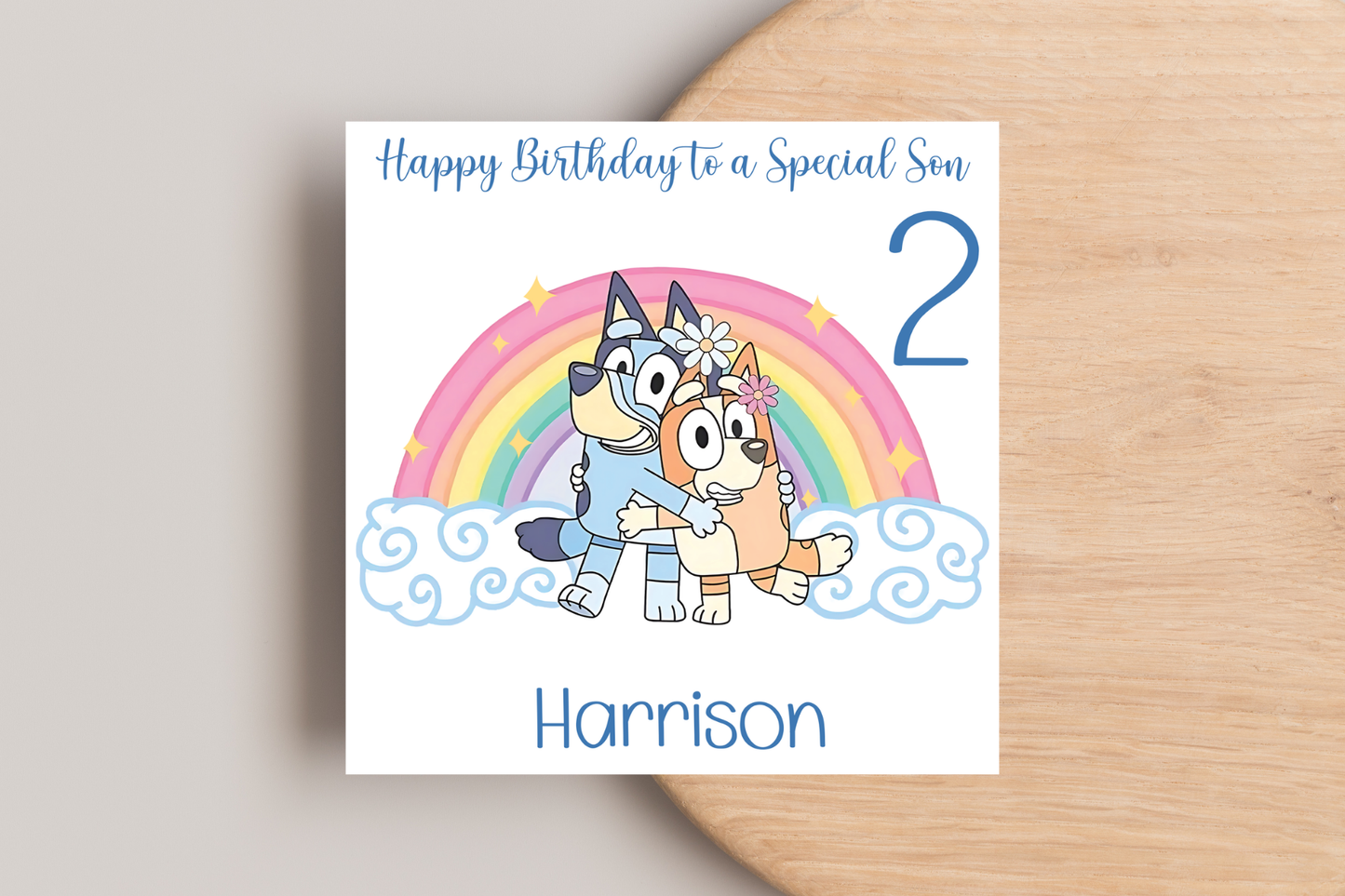 Personalised Bluey Birthday Card