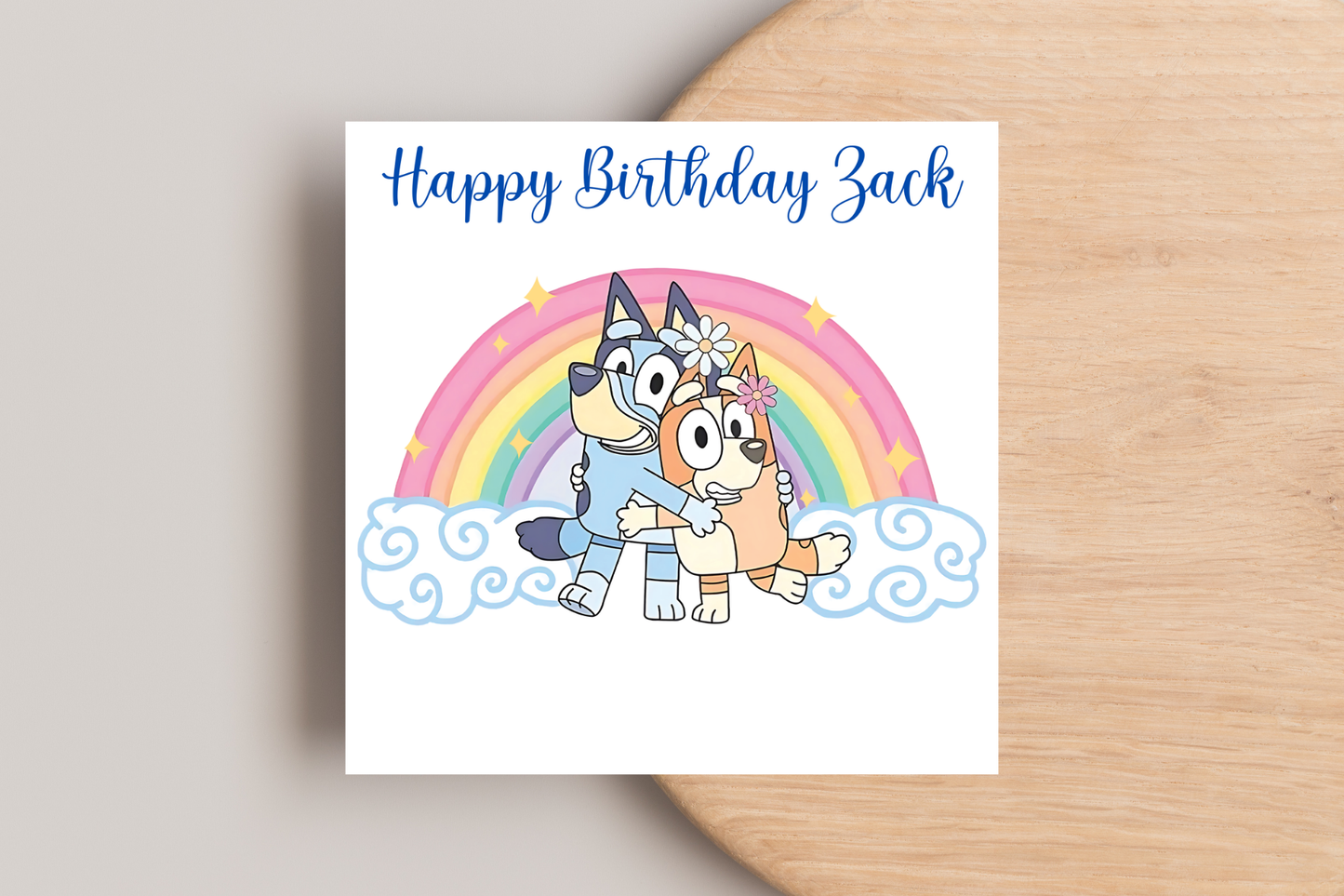 Personalised Bluey Birthday Card