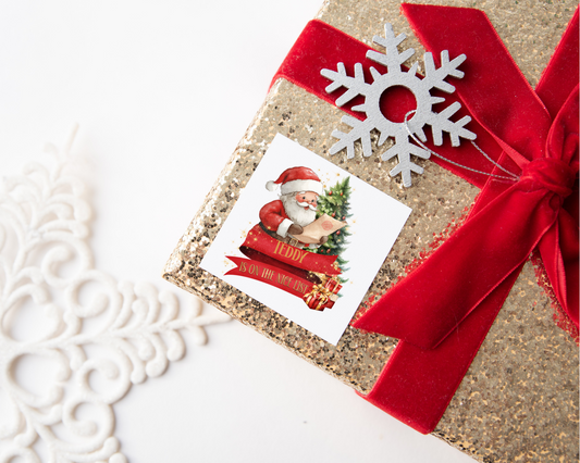 Personalised On the Nice List Christmas Present Labels