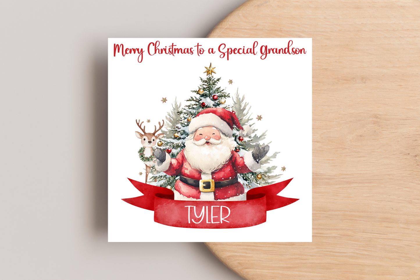 Personalised Santa Christmas Card