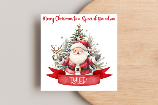 Personalised Santa Christmas Card