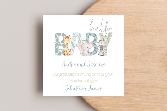 Personalised Baby Arrival Card