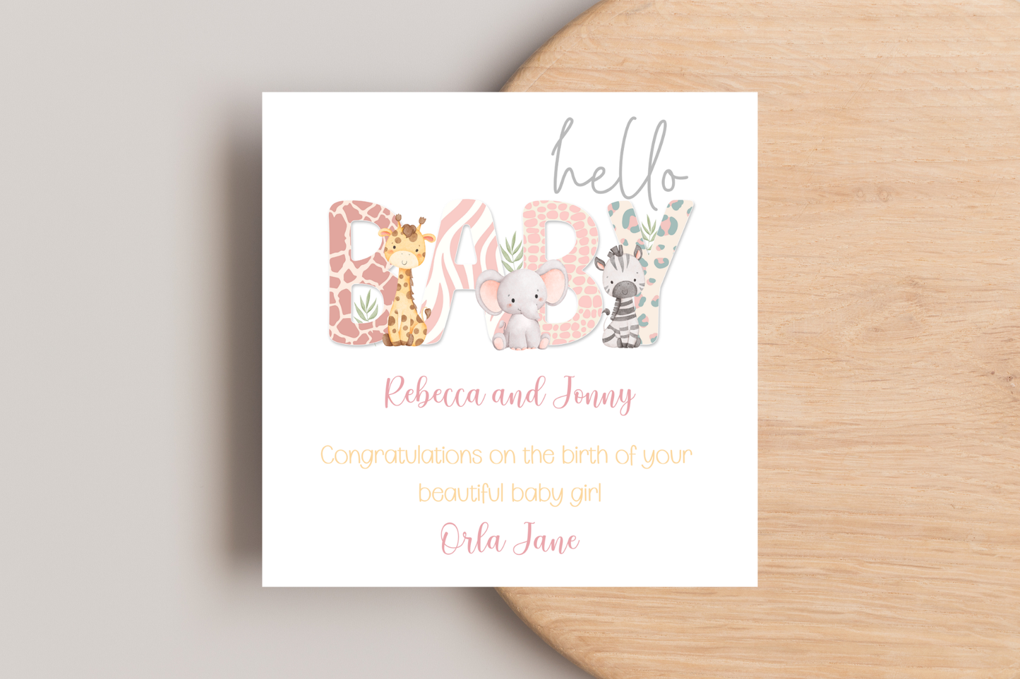 Personalised Baby Arrival Card