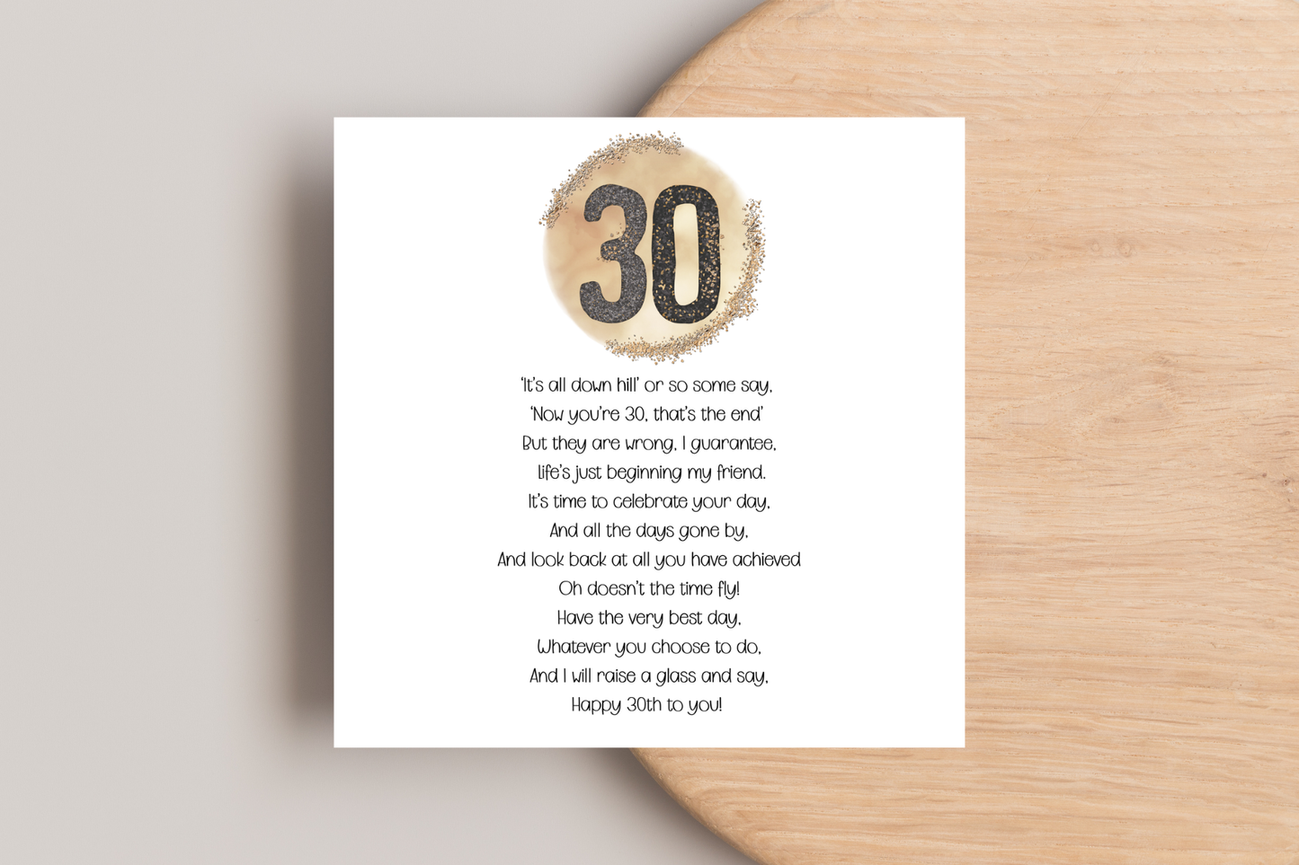 30th Birthday Card for him
