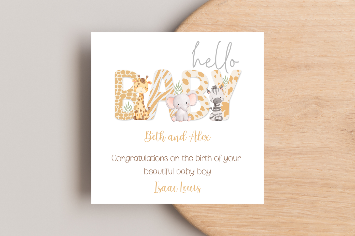 Personalised Baby Arrival Card
