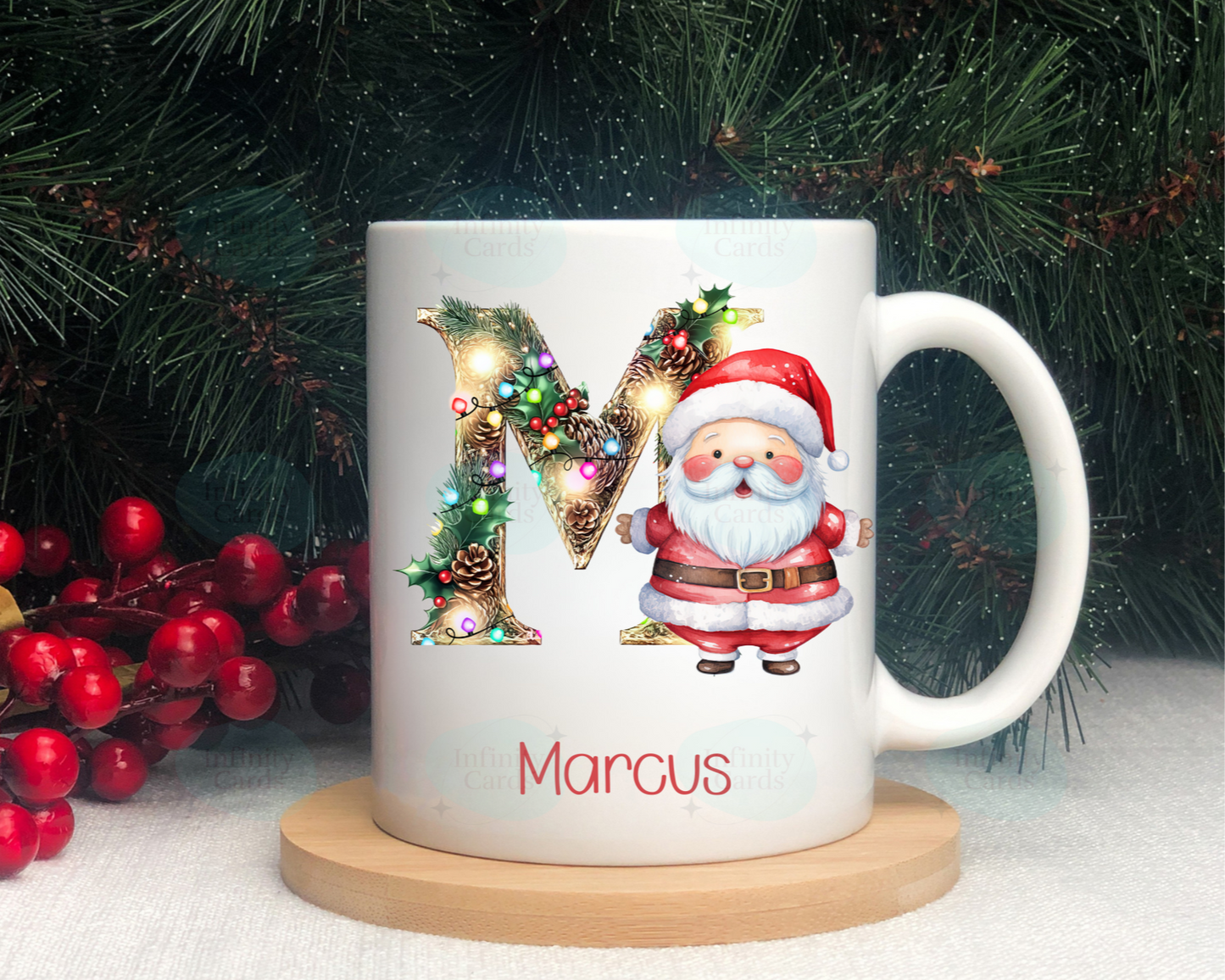 Personalised Initial Santa Mug