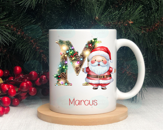 Personalised Initial Santa Mug