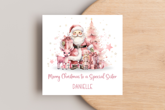 Personalised Santa Christmas Card