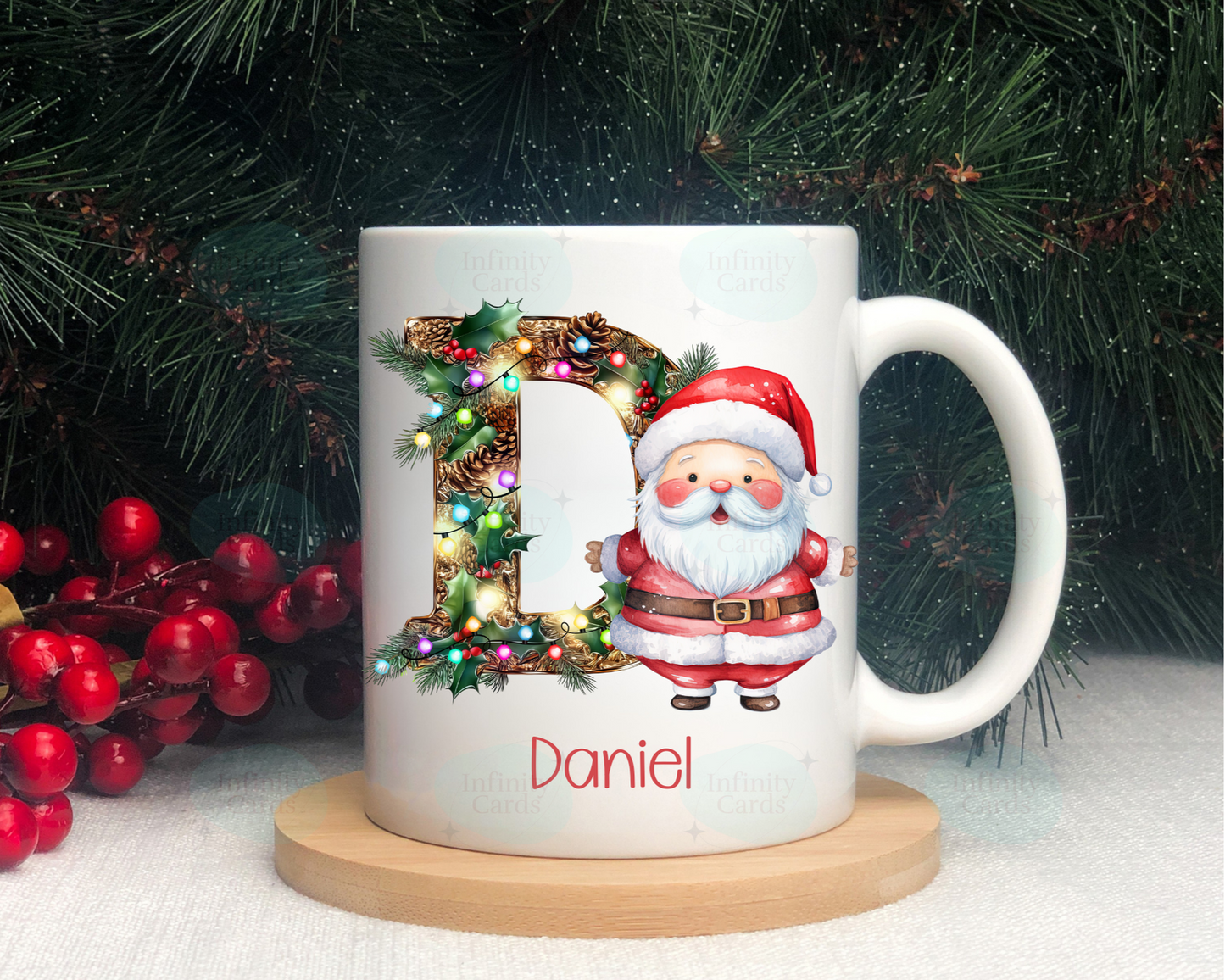 Personalised Initial Santa Mug