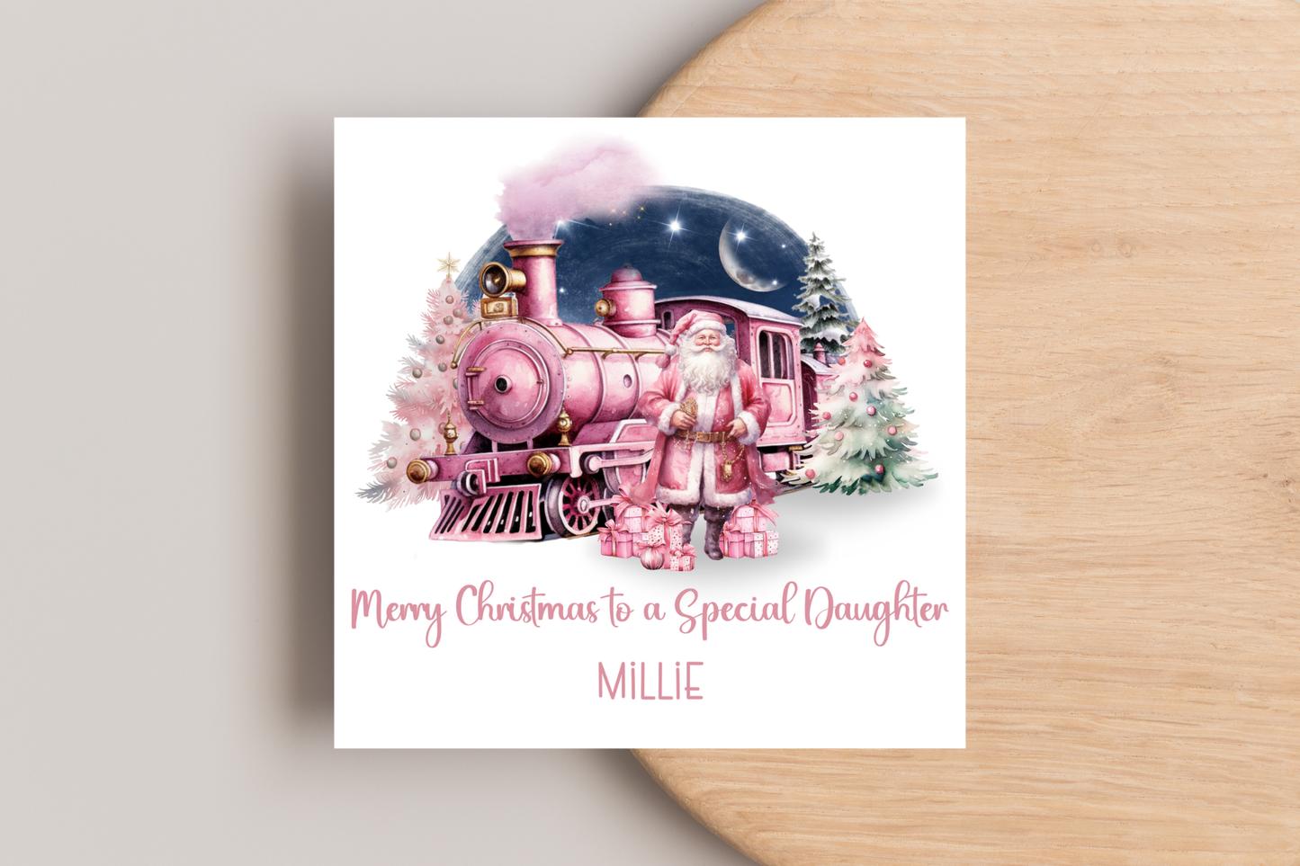 Personalised Santa Express Train Christmas Card