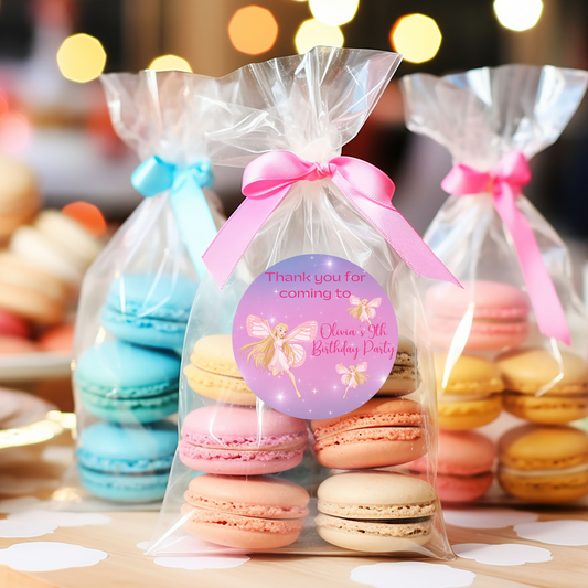 24 X Fairy Thank You For Coming To My Party Stickers: Personalise Your Party Favours!