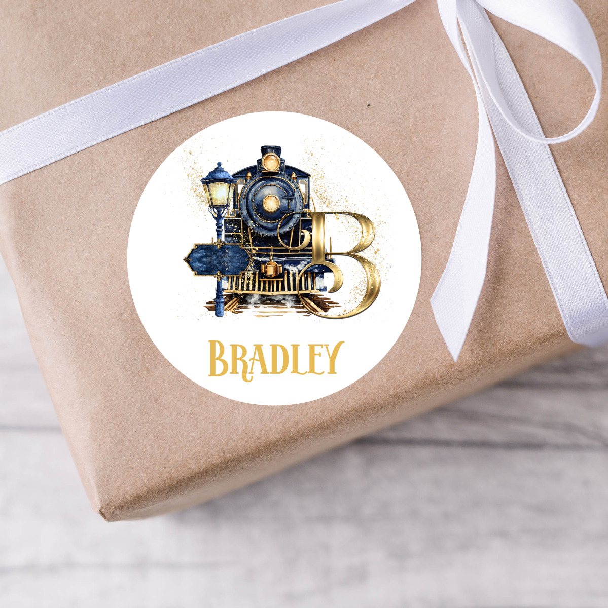Personalised Christmas Express Initial Christmas Present Labels