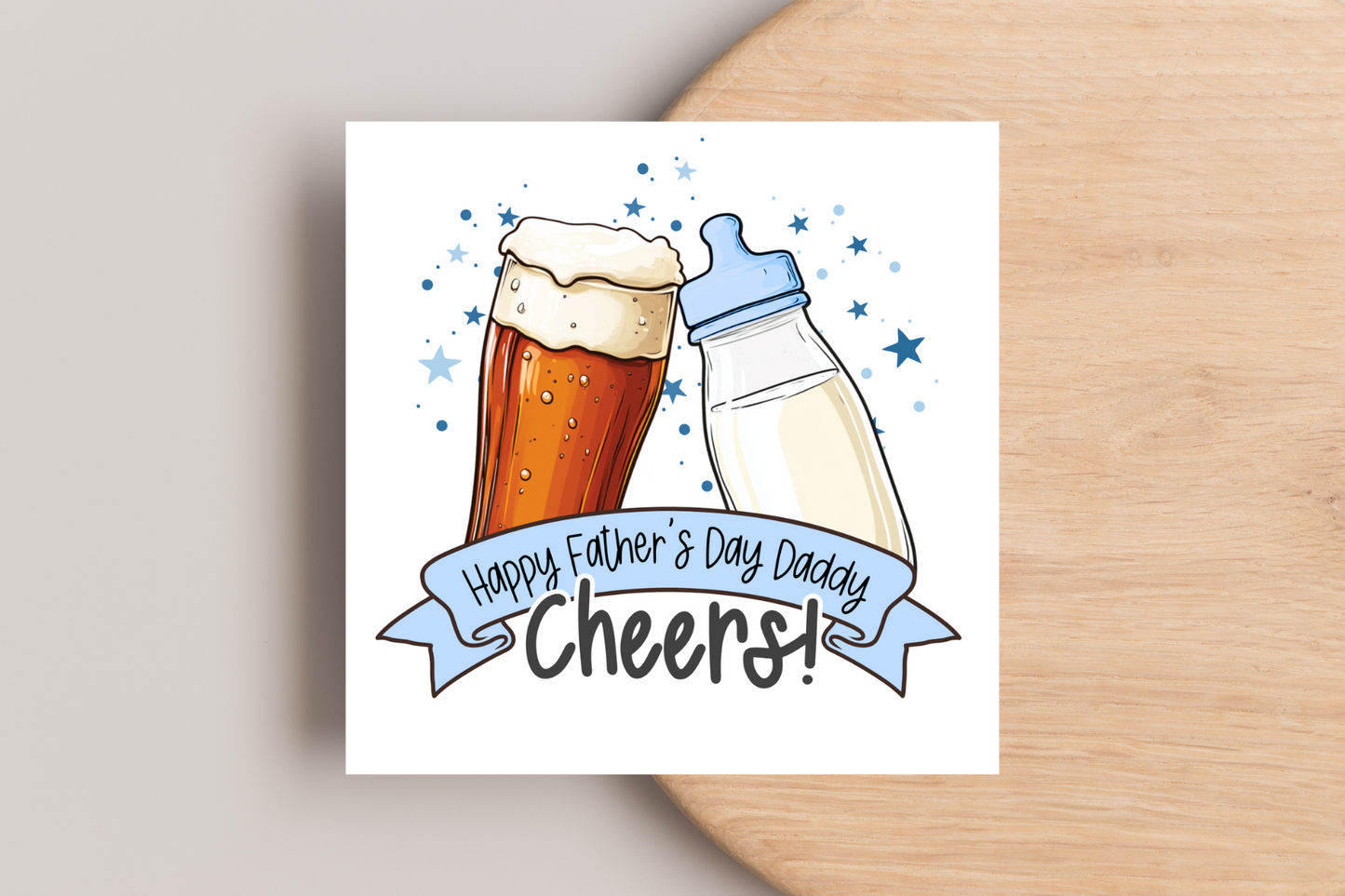 Cheers Beer and Milk Father's Day Card