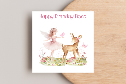 Personalised Fairy Birthday Card