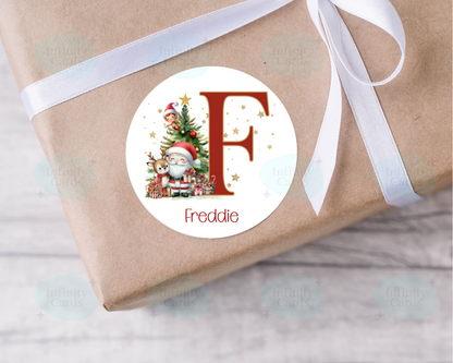 Personalised Initial Santa Christmas Present Labels