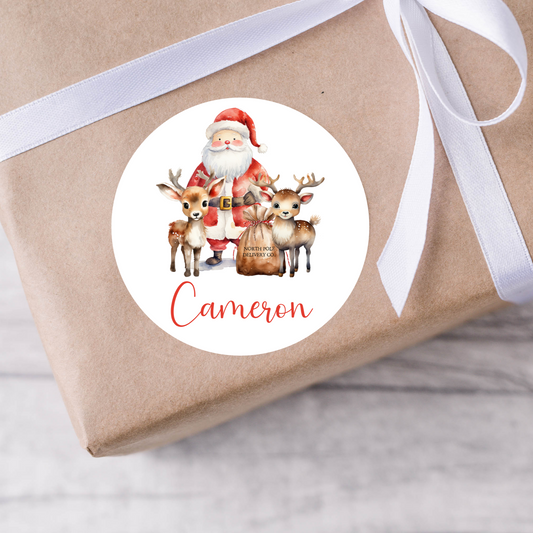 Personalised Santa Christmas Present Labels
