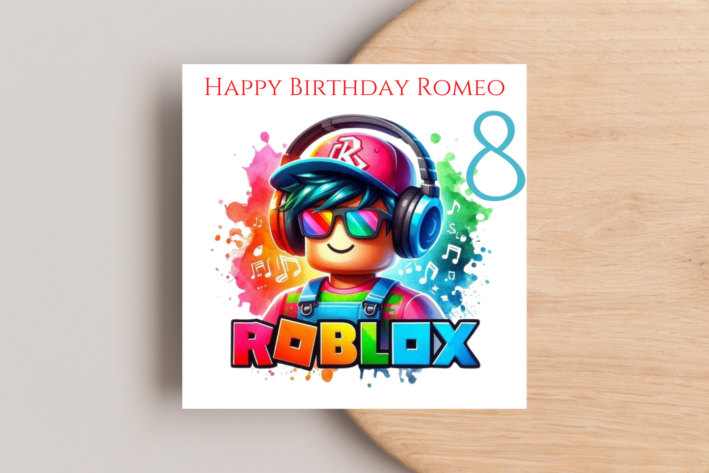 Personalised Roblox Birthday card